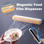 Distributeur de film alimentaire magntique avec bote de rangement et coupe - film tirable en aluminium ...