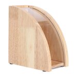 Distributeur de filtres � caf� en bois anti - poussi�re avec couvercle conteneur de rangement outil barista ...