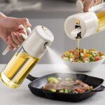 Distributeur dhuile dolive 2 en 1 - pulvrisateur dhuile dolive - vaporisateur pour la cuisine le barbecue ...