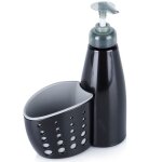 Distributeur de liquide vaisselle vilde - pratique avec Éponge - 15 x 7 x 185 cm - noir Distributeur de liquide vaisselle vilde - pratique avec Éponge - 15 x 7 x 185 cm - noir