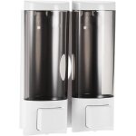 Distributeur manuel de savon liquide mural double distributeur de gel douche shampooing lotion pour salle ...
