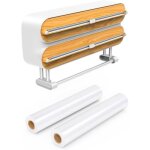 Distributeur papier aluminium et film avec porte sopalin magntique coupe - capsules pour cuisine avec ...