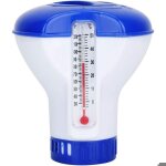 Distributeur pastilles chlore flottant pour piscine et spa avec thermom�tre diffusion continue produits ...