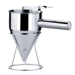 Distributeur de pte  crpes en acier inoxydable avec entonnoir  piston et support pour cupcakes takoyaki ...