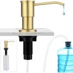Distributeur savon encastrable or bross - systme anti - fuite inox 304 (bouteille rechargeable cuisine) ...