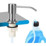 Distributeur de savon pour vier de cuisine pompe de comptoir en inox bross avec tube en silicone de ...