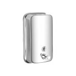 Distributeur de savon liquide mural pour salle de bains et cuisine poli 500ml petite t�te de pompe 10 ...