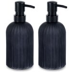 Distributeur de savon liquide vilde - verre noir mat - 400ml - design moderne