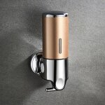 Distributeur de savon mural - non spcifi - 450 ml - abs et silicone - couleur or - utilisation facile ...