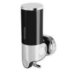 Distributeur de savon mural - 500 ml - noir - plastique abs - salle de bain - cuisine - pour savon liquide ...