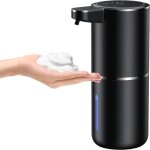 Distributeur de savon mural automatique capteur 380 ml rechargeable par usb tanche ipx5 pour salle de ...