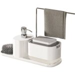 Distributeur de savon vaisselle avec pompe porte - ponge ensemble de mise niveau 4 en 1 label