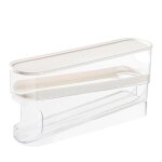 Distributeur d?ufs roulants bo�te de rangement d?ufs double couche organisateur de rouleaux d?ufs avec ...