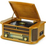 Dl tourne - disque vinyle hifi vintage avec haut - parleurs et enregistrement usb