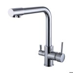 Dlglolin robinet de cuisine mitigeur 3 voies cuisine pivotant  360 robinetterie cuisine eau potable ...