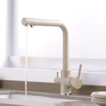Dlglolin robinet de cuisine mitigeur 3 voies cuisine pivotant  360 robinetterie cuisine eau potable ...