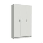 Dmora - grande armoire polyvalente pausania armoire auxiliaire avec 3 portes armoire  balais 109x37h180 ...