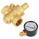 Dn20 vanne de r�duction de pression deau r�glable en laiton avec manom�tre compteur de pressionr�ducteur ...