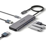 Dock station daccueil usb c 6 - en - 1 vers 2 hdmi 4k 3 usb 3. 0 pd 100w pour macbook windows switch ...