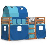 Promotion doctobre cadre de lit / lit superpos� - pour enfant - sans matelas - bleu 75x190 cm bois de ...