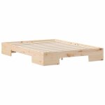 Promotion doctobre lit double / cadre de lit sommeil - sur�lev� marron 140x190 cm bois massif en pin ...