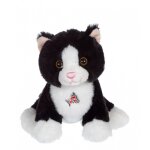 Peluche - dogz & kats sonores 18 cm - chat noir et blanc