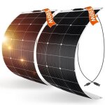 Dokio 2pc panneau solaire souple 100w 12v (200w) monocristallin semi - flexible pour camping - car camper ...
