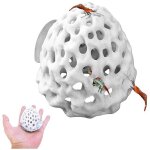 D�me pour crevettes - kzq - cachette aquarium - plastique poreux - 8x7 cm - blanc