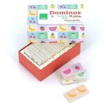 Dominos en bois - vilac - fruits et lgumes - rversibles - ducatif - 2 joueurs ou plus