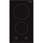 Domino vitroc�ramique - funken tk2vm - noir - 2 foyers - commandes frontales