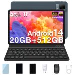 Tablette tactile avec clavier et stylet doogee t40 8580mah 20go + 512go tablette 11 pouces android 14 ...