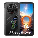 Doogee v40pro - smartphone robuste - 512go - 200mp - 8680mah - 6. 78fhd + 120hz - android 14 - nfc / ...