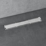 Doporro caniveau de douche italienne extra plate chrom en inox 50 cm drain de sol  carreler avec siphon ...