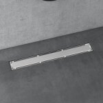 Doporro caniveau de douche italienne extra plate chrom en inox 60 cm drain de sol  carreler avec siphon ...