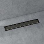 Doporro caniveau de douche italienne extra plate gris en inox 50 cm drain de sol  carreler avec siphon ...