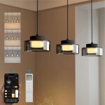 Doporro suspension luminaire led salon noire lustre r�glable 12w 936lm �clairage suspendu int�rieur design ...