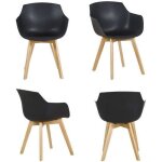 Dora lot de 4 chaise salle  manger fauteuils scandinave de cuisine avec pieds en bois de htre massif ...
