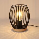 Dorlink lampe de bureau rtro noire - douille e27 - avec interrupteur et prise - pour chambre ou bureau ...