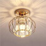 Dorlink plafonnier en cristal moderne e27 mini lustre semi - encastr� lampe plafond pour salon chambre ...
