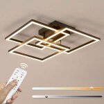 Dorlink plafonnier led moderne 40w noir ? dimmable ? luminaire plafond pour salon chambre cuisine salle ...