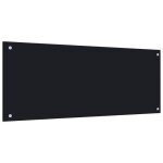 Dosseret de cuisine noir 100x40 cm verre tremp�