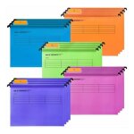 Dossiers suspendus a4 en polypropylne lot de 12 - onglets pour une organisation efficace couleurs mlanges ...