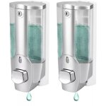 Double 350ml distributeur de savon liquide mural salle de bains douche gel shampooing lotion livraison ...