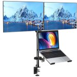 Double bras de ecran pc avec plateauentièrement réglable pour ecran led lcd de 17 À 32 pouces et ordinateur ... Double bras de ecran pc avec plateauentièrement réglable pour ecran led lcd de 17 À 32 pouces et ordinateur ...