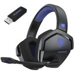 Double casque gaming sans fil avec micro pour ps5 ps4 pc ns mobile: 24 ghz wireless + 53 bluetooth - ...