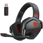 Double casque gaming sans fil avec micro pour ps5 ps4 pc ns mobile: 24 ghz wireless + 53 bluetooth - ...