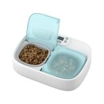 Double gamelle connect�e - petoneer - two - meal pet feeder - 2x355 ml - herm�tique & blocs de glace ...