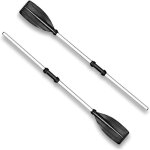Double pagaie dtachable en alliage daluminium paissi pagaie solide 2 pices pour bateau gonflable cano ...