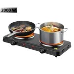 Double plaque chauffante 2000w plaque de cuisson double en fonte multifonction pour la maison cuisini�re ...