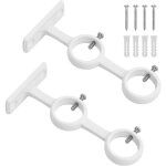 Support de rideau - largeight - double tringle - rglable - couleur blanc - diamtre < 25 cm